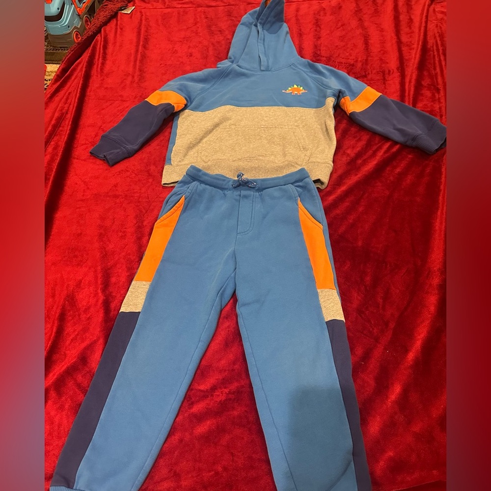 Gymboree Boys Multi color Fleece 2 piece Dino Friends Outfit